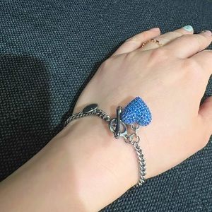 Juicy couture silver tone heart bracelet